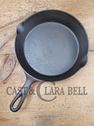 So Unique! 1930’S Favorite Piqua Ware #7 Cast Iron Skillet Smiley Logo.