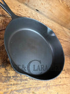 So unique! 1930’s Favorite Piqua Ware #7 Cast Iron Skillet Smiley Logo and Ghostmark CHF logo Skillet