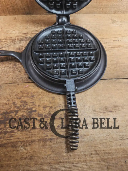 So unique! Best Made ’Sears Roebuck & Co.’ by Griswold No. 8 Waffle Iron with Matching Best Made base! Waffle Iron