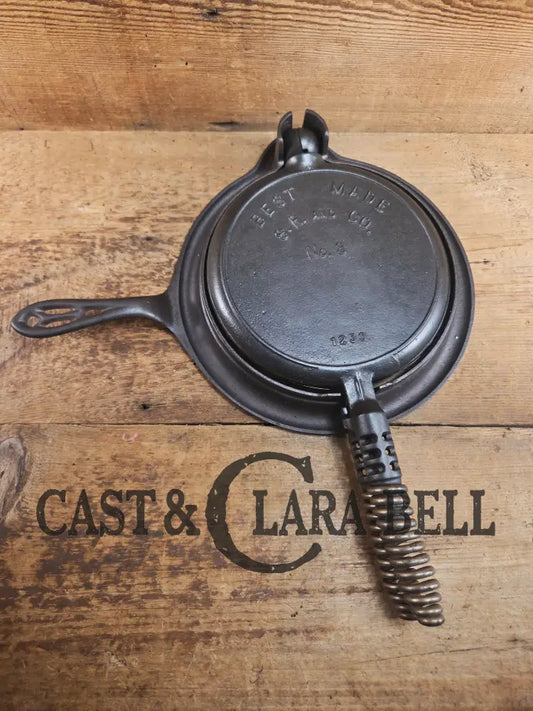 So unique! Best Made ’Sears Roebuck & Co.’ by Griswold No. 8 Waffle Iron with Matching Best Made base! Waffle Iron