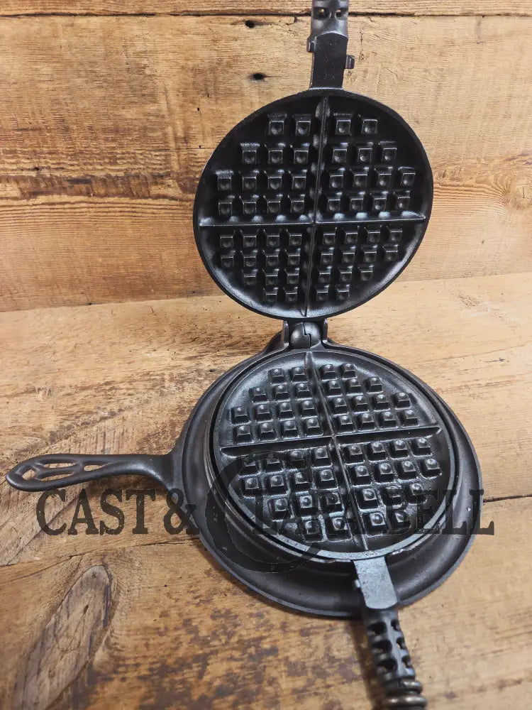 So unique! Best Made ’Sears Roebuck & Co.’ by Griswold No. 8 Waffle Iron with Matching Best Made base! Waffle Iron