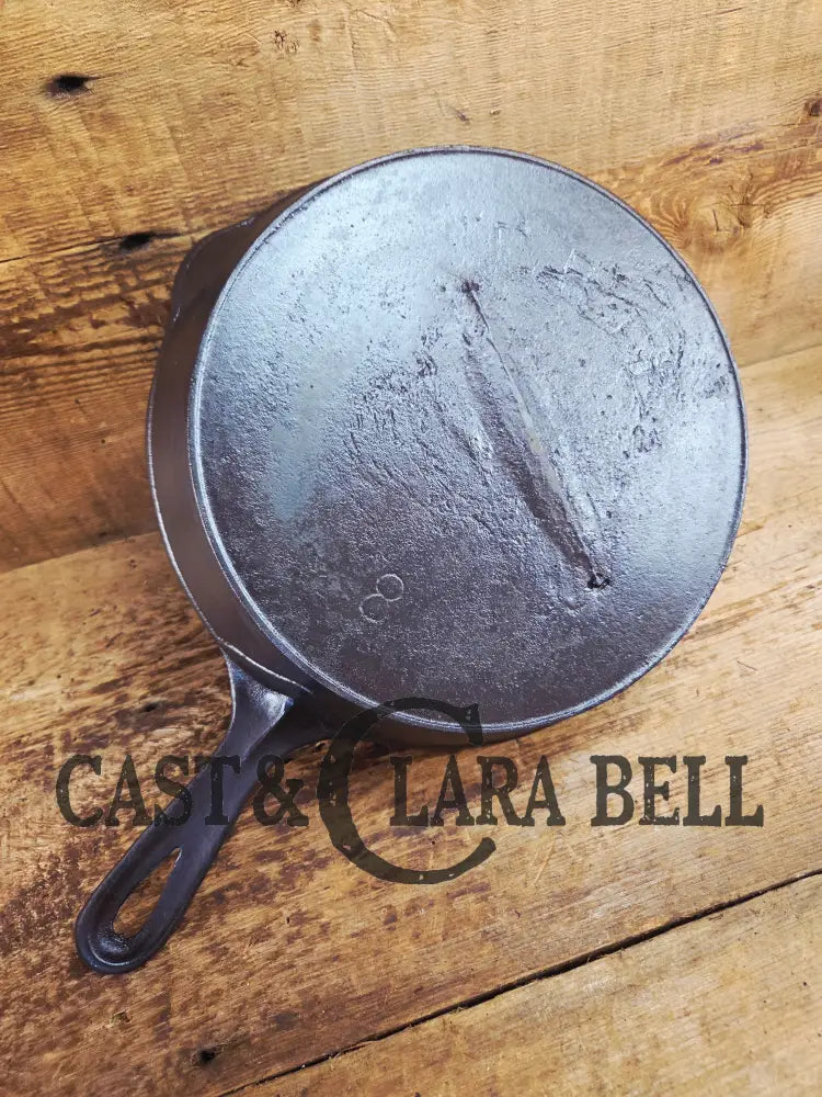So unique converstion starter. Recast Erie #8 Cast Iron Skillet. See description Skillet