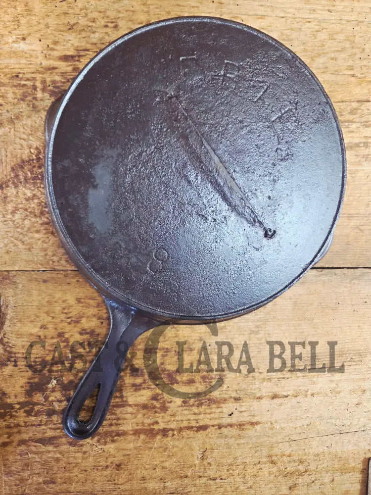 So unique converstion starter. Recast Erie #8 Cast Iron Skillet. See description Skillet