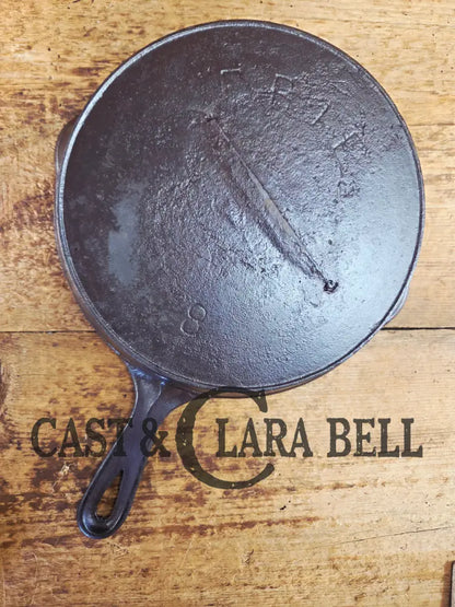 So unique converstion starter. Recast Erie #8 Cast Iron Skillet. See description Skillet