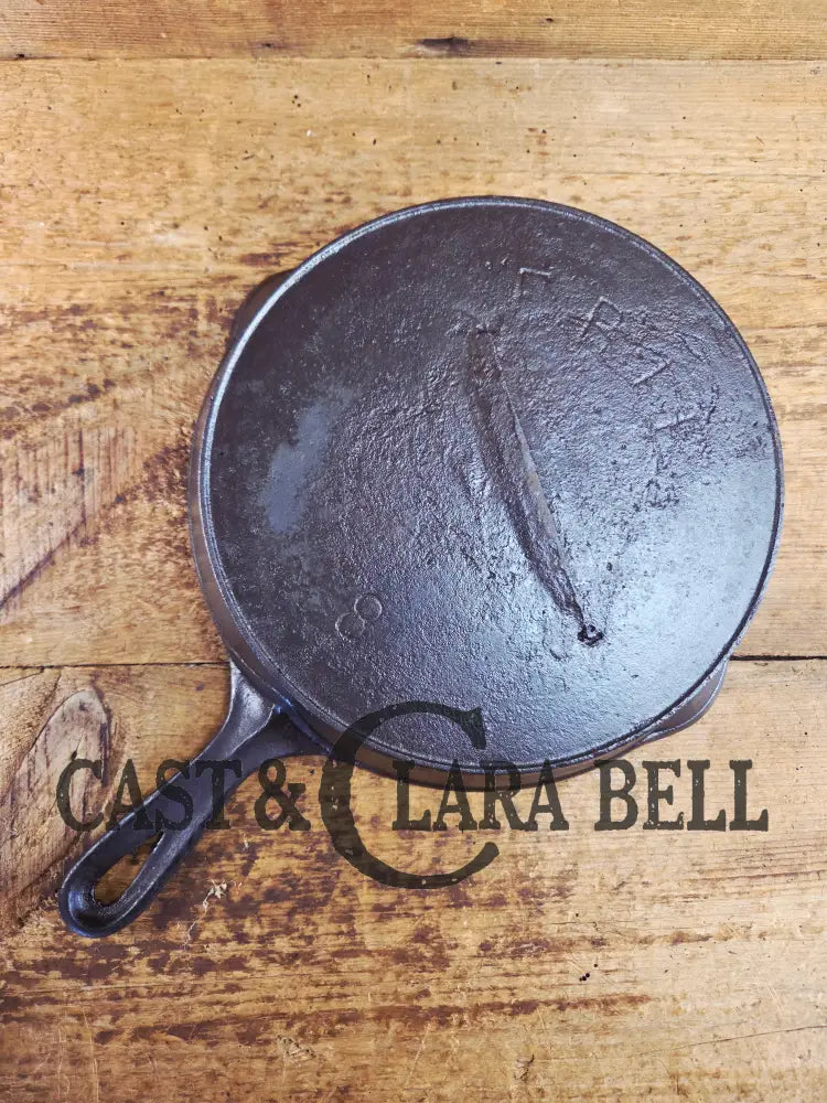 So unique converstion starter. Recast Erie #8 Cast Iron Skillet. See description Skillet