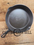 Sought after grooved handle! The Classic Griswold No. 8 Skillet with Small Block Logo 704 Skillet