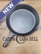 Sought After Grooved Handle! The Classic Griswold No. 8 Skillet With Small Block Logo 704 N.