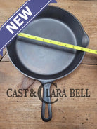 Sought After Grooved Handle! The Classic Griswold No. 8 Skillet With Small Block Logo 704 N.