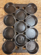 Sourdough English Muffins! HTF 1920’s Griswold No. 1 Gem Pan Variation 2 11 cup p/n 940. Rarity 6! Bakeware