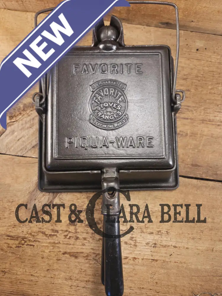 Spectacular and HTF Favorite Piqua Ware #8 Square Waffle Maker with Tall Base! Restored and Ready to make crispy