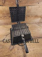 Spectacular and HTF Favorite Piqua Ware #8 Square Waffle Maker with Tall Base! Restored and Ready to make crispy