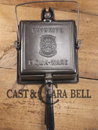 Spectacular and HTF Favorite Piqua Ware #8 Square Waffle Maker with Tall Base! Restored and Ready to make crispy