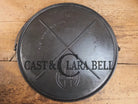 Spectacular piece! 1910’s #742 Griswold No. 14 Round Griddle w/ Bail and Slant Logo. The largest made of its kind and