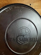 Spectacular piece! 1910’s #742 Griswold No. 14 Round Griddle w/ Bail and Slant Logo. The largest made of its kind and