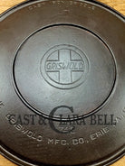 Spectacular piece! 1910’s #742 Griswold No. 14 Round Griddle w/ Bail and Slant Logo. The largest made of its kind and
