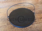 Spectacular piece! Late 1910’s #742 Griswold No. 14 Round Griddle w/ Bail and Slant Logo. The largest made of its kind