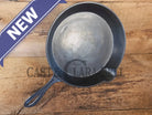 Stunner. Antique gate-marked unknown #10 skillet. Est 1880’s. RIGHT single spout heat ring bottom w/ pointy handle