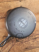 Stunner. Griswold #9 Skillet with Large Block Logo and Smooth Bottom 710 - Skillet