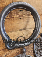 Stunning. The Premier waffle iron! Griswold No. 18 ’Heart and Star’ (919/920) Waffle Iron. Bailed Low Base. Makes the