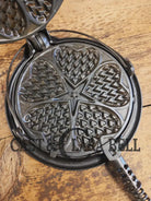 Stunning. The Premier waffle iron! Griswold No. 18 ’Heart and Star’ (919/920) Waffle Iron. Bailed Low Base. Makes the