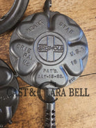 Stunning. The Premier waffle iron! Griswold No. 18 ’Heart and Star’ (919/920) Waffle Iron. Bailed Low Base. Makes the