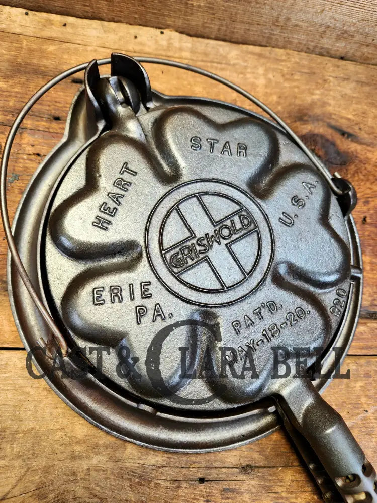 Stunning. The Premier Waffle Iron! Griswold No. 18 ’Heart And Star’ Waffle Iron. Makes The Best