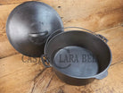 Super Cool 1900-30 #9 Wagner Drip Drop Roaster Dutch Oven w Turtle Top (Sawtooth pattern) lid - Dutch Ovens Trivets &