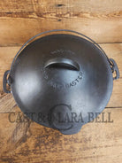 Super Cool 1900-30 #9 Wagner Drip Drop Roaster Dutch Oven w Turtle Top (Sawtooth pattern) lid - Dutch Ovens Trivets &