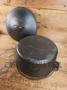 Super Cool 1900-30 #9 Wagner Drip Drop Roaster Dutch Oven w Turtle Top (Sawtooth pattern) lid - Dutch Ovens Trivets &