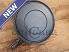 Super unique and gorgeous!! #740 Griswold #10 Round handled griddle with SLANT logo and NO Circles! Very different
