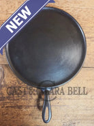 Super unique and gorgeous!! #740 Griswold #10 Round handled griddle with SLANT logo and NO Circles! Very different