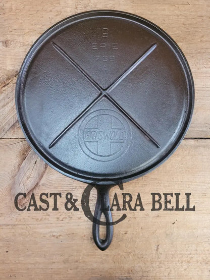 Super Unique And Hard To Find!! Gorgeous Griswold 739 Erie Round Handled Griddle. Great For Grilled