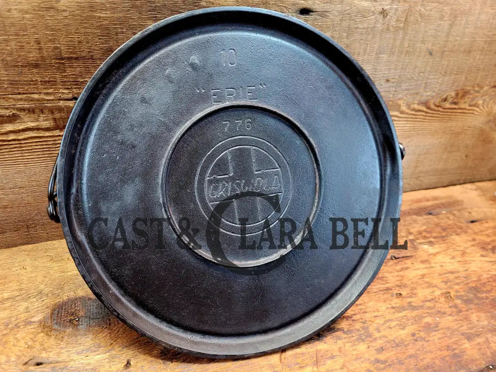 Super Unique And Tough To Find!! Early 1920’S Gorgeous Griswold #10 Round Griddle With Bail