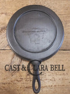 Super unique! Late 1800’s antique Gate marked Round Cast Iron Stove Eye Griddle. Elegant & hard working. Cool raised