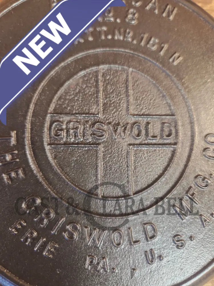 The BEST gift idea! Gorgeous Griswold #8 Cast Waffle Iron #151/151 Low base #152 - Waffle Iron