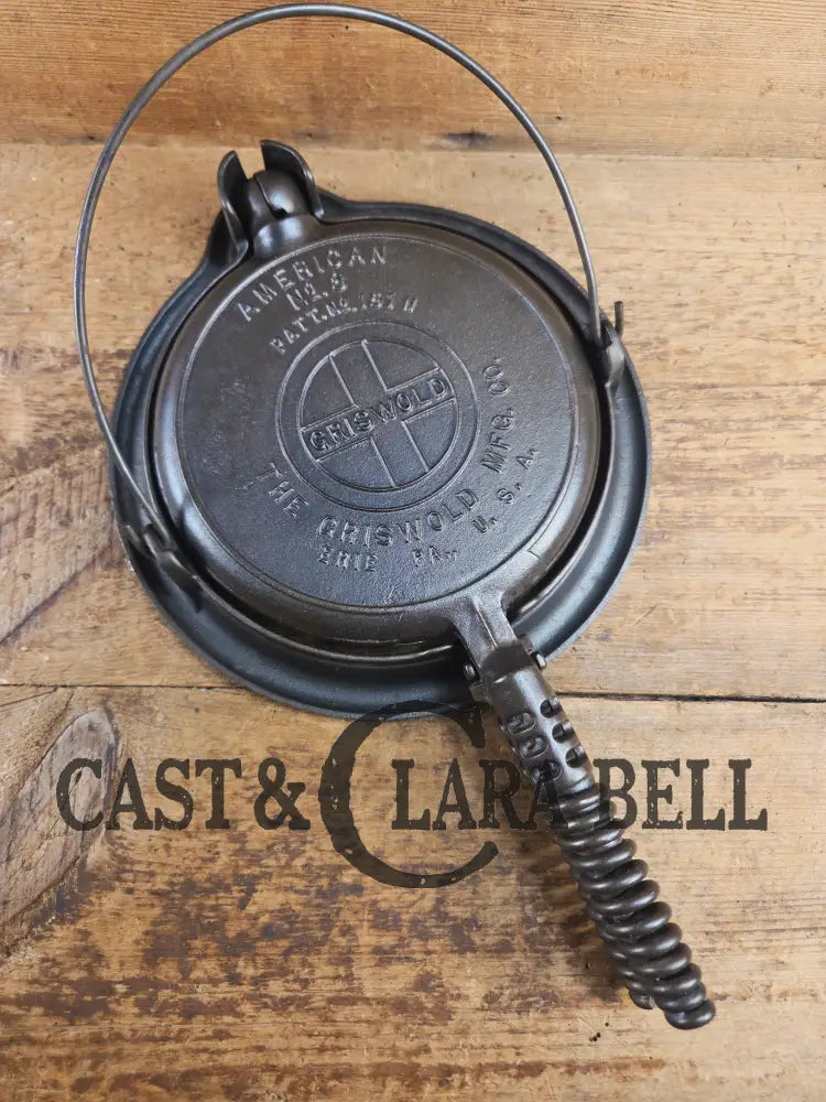 The BEST gift idea! Gorgeous Griswold #8 Cast Waffle Iron #151/151 Low base #152 Fully Restored and Seasoned! Waffle