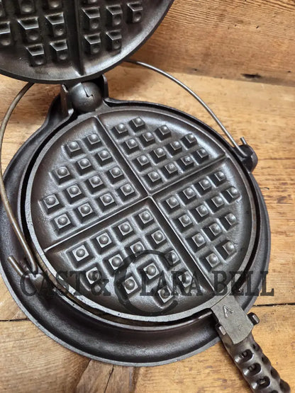 The BEST gift idea! Gorgeous Griswold #8 Cast Waffle Iron #151/151 Low base #152 Fully Restored and Seasoned! Skillet