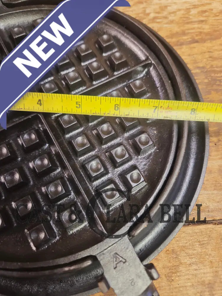 The BEST gift idea! Gorgeous Griswold #8 Cast Waffle Iron #151/151 Low base Fully Restored and Seasoned! Waffle Iron