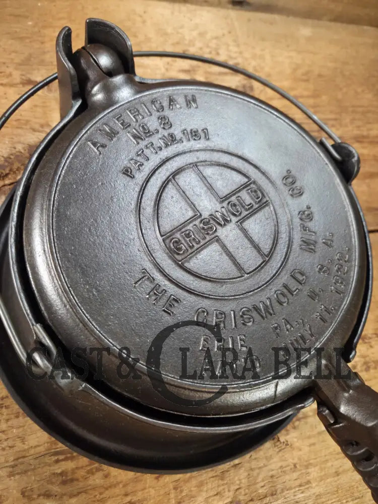 The BEST gift idea! Griswold #8 Cast Waffle Iron #151/151 Tall Base!! Ready to make Crispy Waffles! Waffle Iron