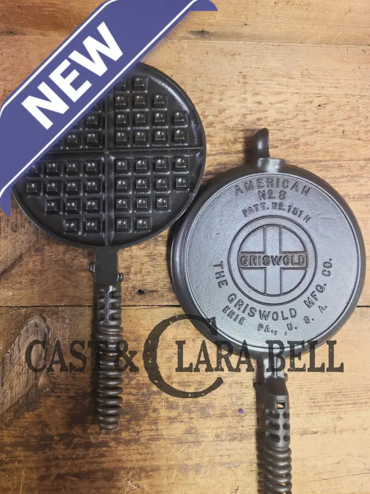 The BEST gift idea! Griswold #8 Cast Waffle Iron #151/151 Tall Base!! Ready to make Crispy Waffles! Waffle Iron