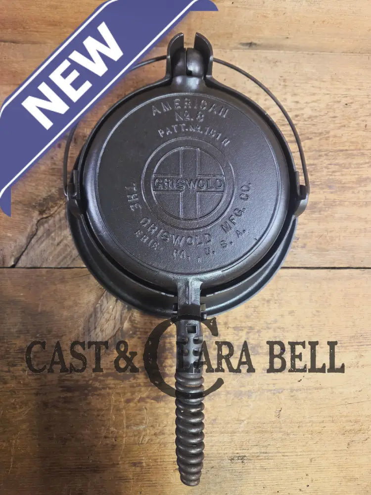 The BEST gift idea! Griswold #8 Cast Waffle Iron #151/151 Tall Base!! Ready to make Crispy Waffles! Waffle Iron