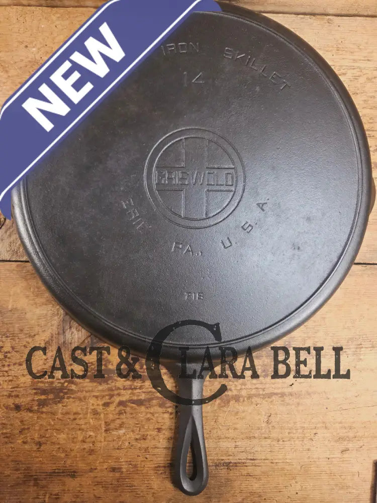 The biggest handled skillet made by Griswold! Huge 1930’s Griswold No. 14 Skillet with Large Block Logo and Heat Ring