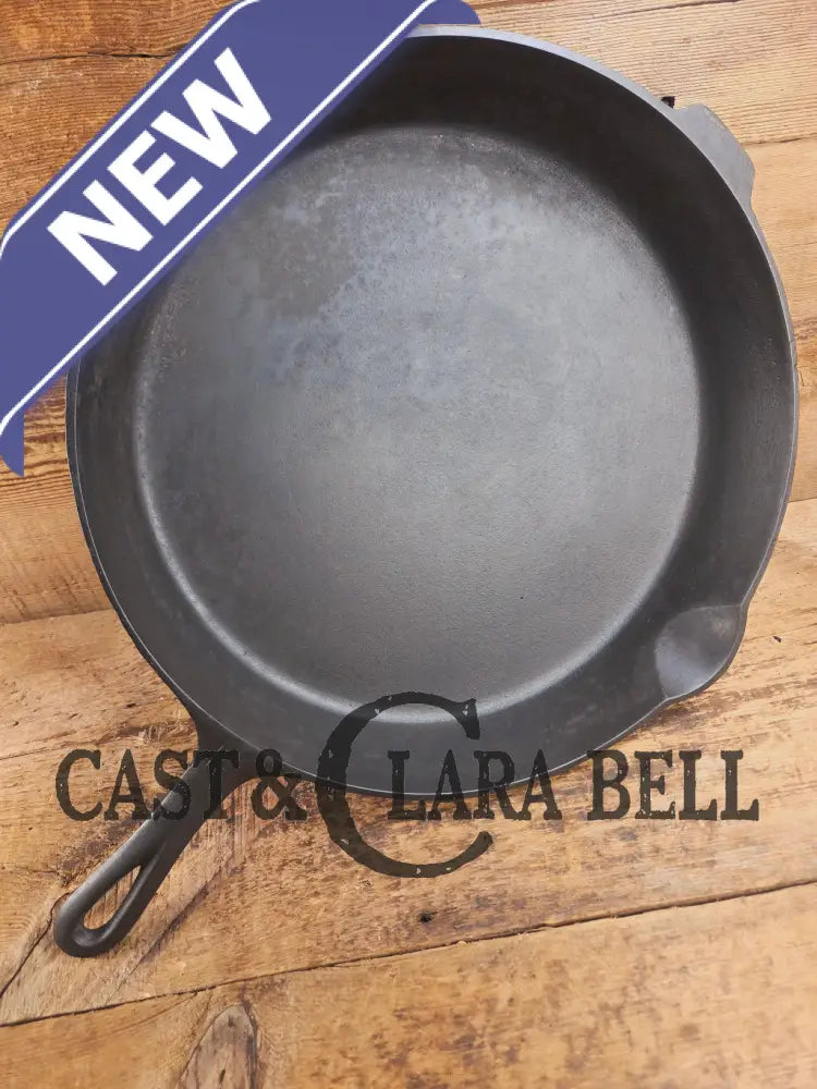 The biggest handled skillet made by Griswold! Huge 1930’s Griswold No. 14 Skillet with Large Block Logo and Heat Ring