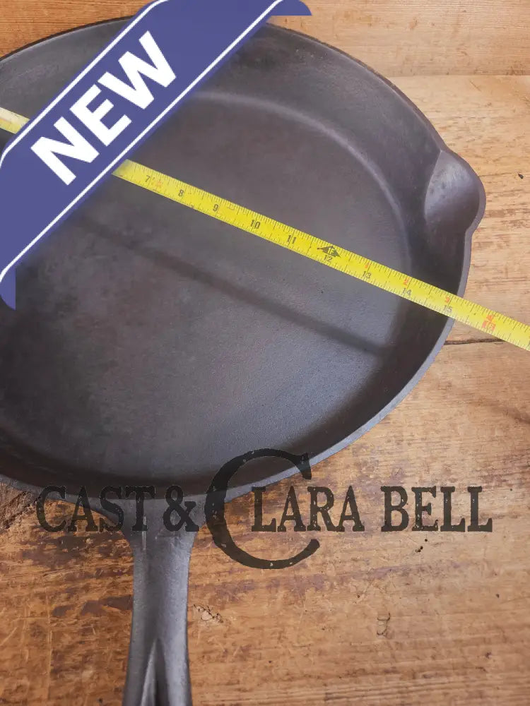 The biggest handled skillet made by Griswold! Huge 1930’s Griswold No. 14 Skillet with Large Block Logo and Heat Ring