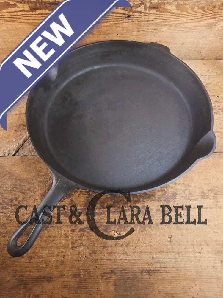 The biggest handled skillet made by Griswold! Huge 1930’s Griswold No. 14 Skillet with Large Block Logo and Heat Ring