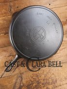 The biggest handled skillet made by Griswold! Huge 1930’s Griswold No. 14 Skillet with Large Block Logo and Heat Ring