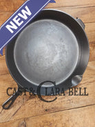 The biggest handled skillet made by Griswold! Huge beautiful 1930’s Griswold No. 14 Skillet with Large Block Logo and