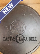 The biggest handled skillet made by Griswold! Huge beautiful 1930’s Griswold No. 14 Skillet with Large Block Logo and