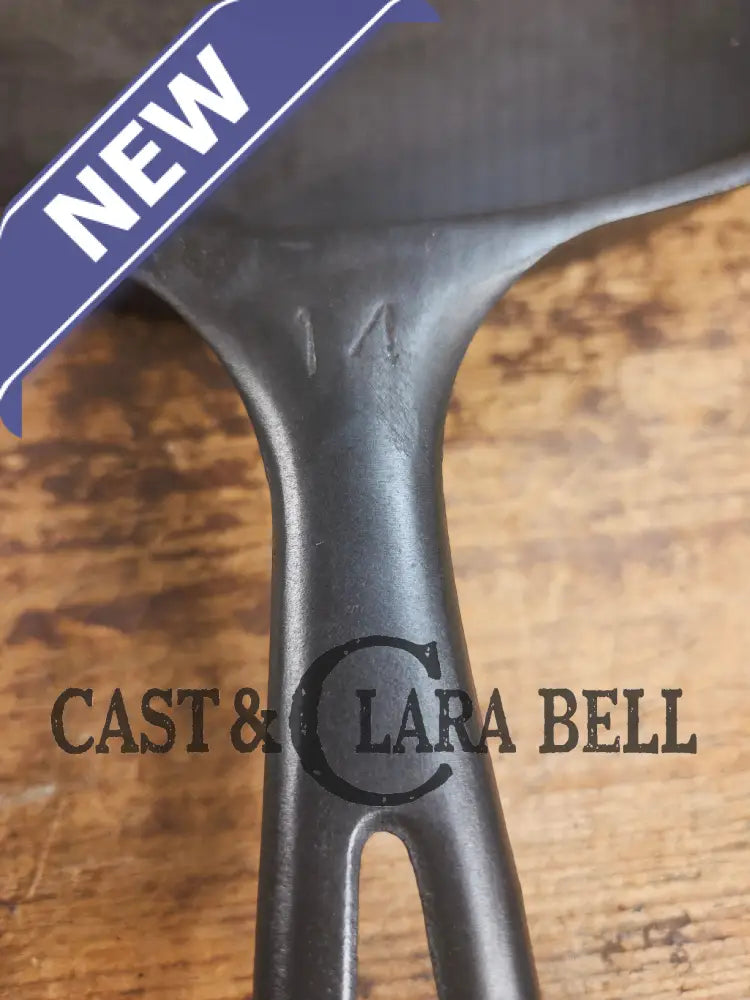 The biggest handled skillet made by Griswold! Huge beautiful 1930’s Griswold No. 14 Skillet with Large Block Logo and