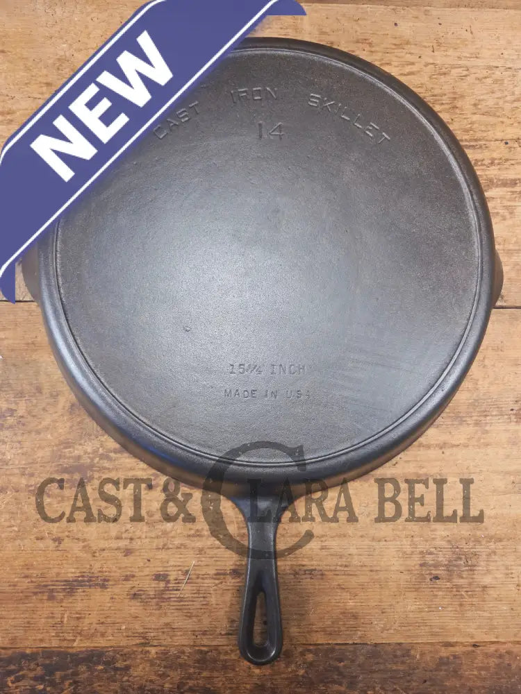 The biggest handled skillet made by Wagner with a Griswold pattern! Huge Wagner #14 Cast Iron Skillet 15 1/4 Inches